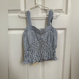 Stripe linen tank top BNWT
